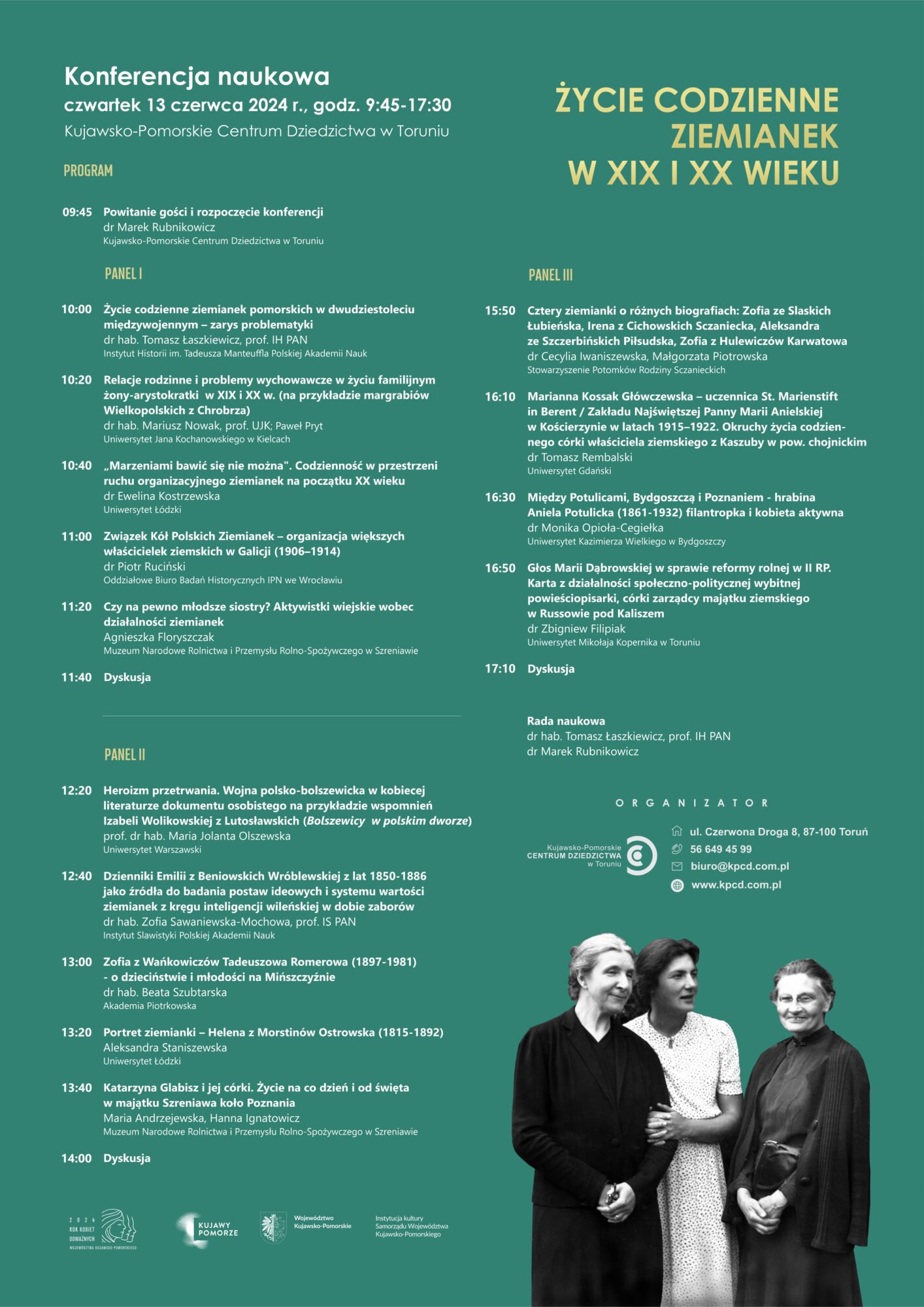 Plakat przedstawiający program konferencji