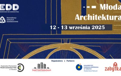 Grafika promująca wydarzenie "Młoda architektura"