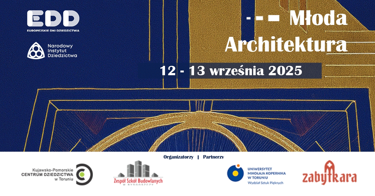 Grafika promująca wydarzenie "Młoda architektura"