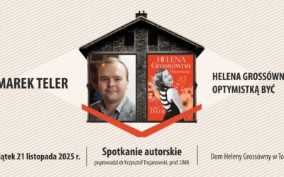 Grafika promująca spotkanie autorskie z Markiem Telerem