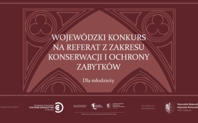 Grafika promująca konkurs na referat z zakresu konserwacji i ochrony zabytków
