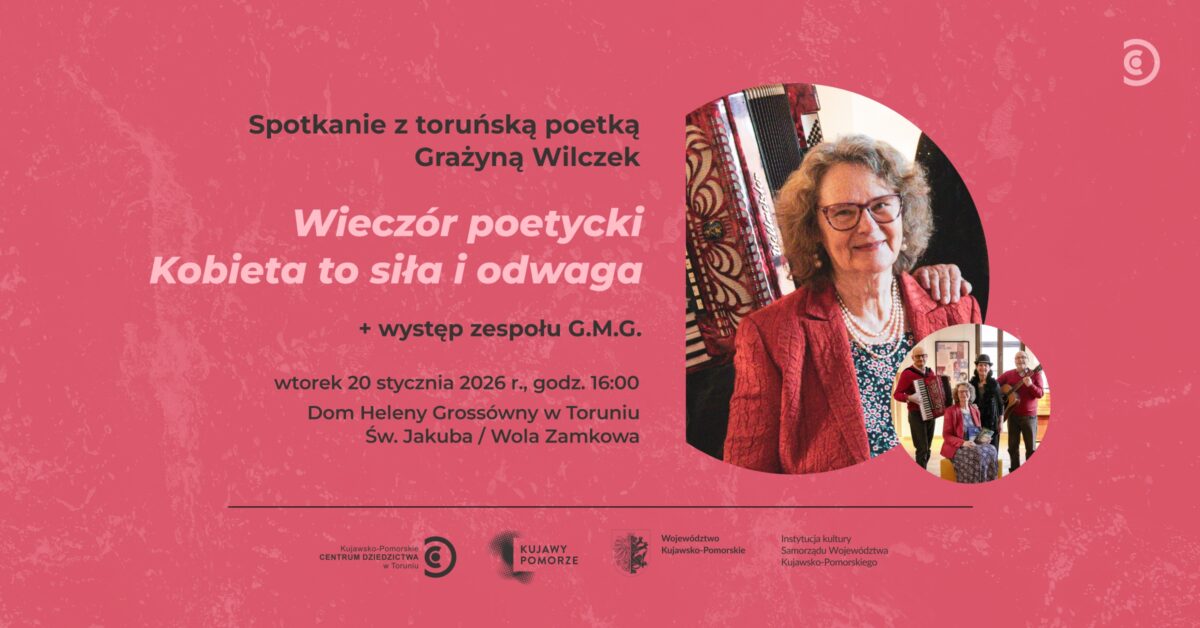 Grafika promująca wieczór poetycki Grażyny Wilczek