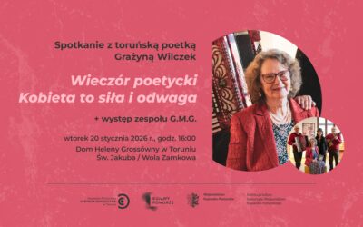 Grafika promująca wieczór poetycki Grażyny Wilczek