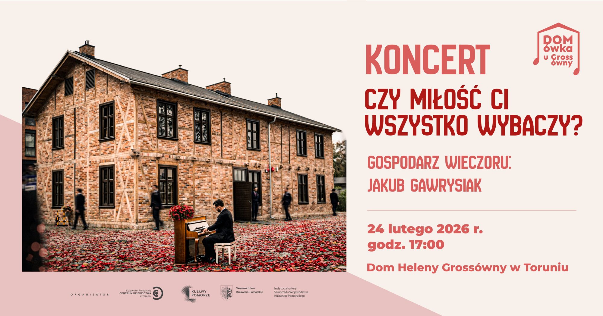 Grafika promująca koncert w ramach cyklu Domówka u Grossówny