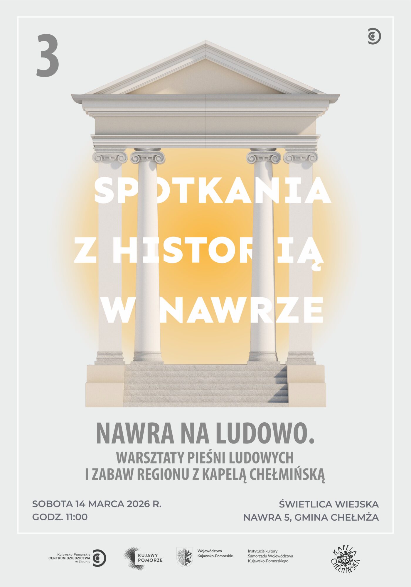 Grafika promująca wydarzenie z cyklu "Spotkania z historią w Nawrze"