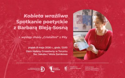 Grafika promująca spotkanie poetyckie z Barbarą Bleją-Sosną