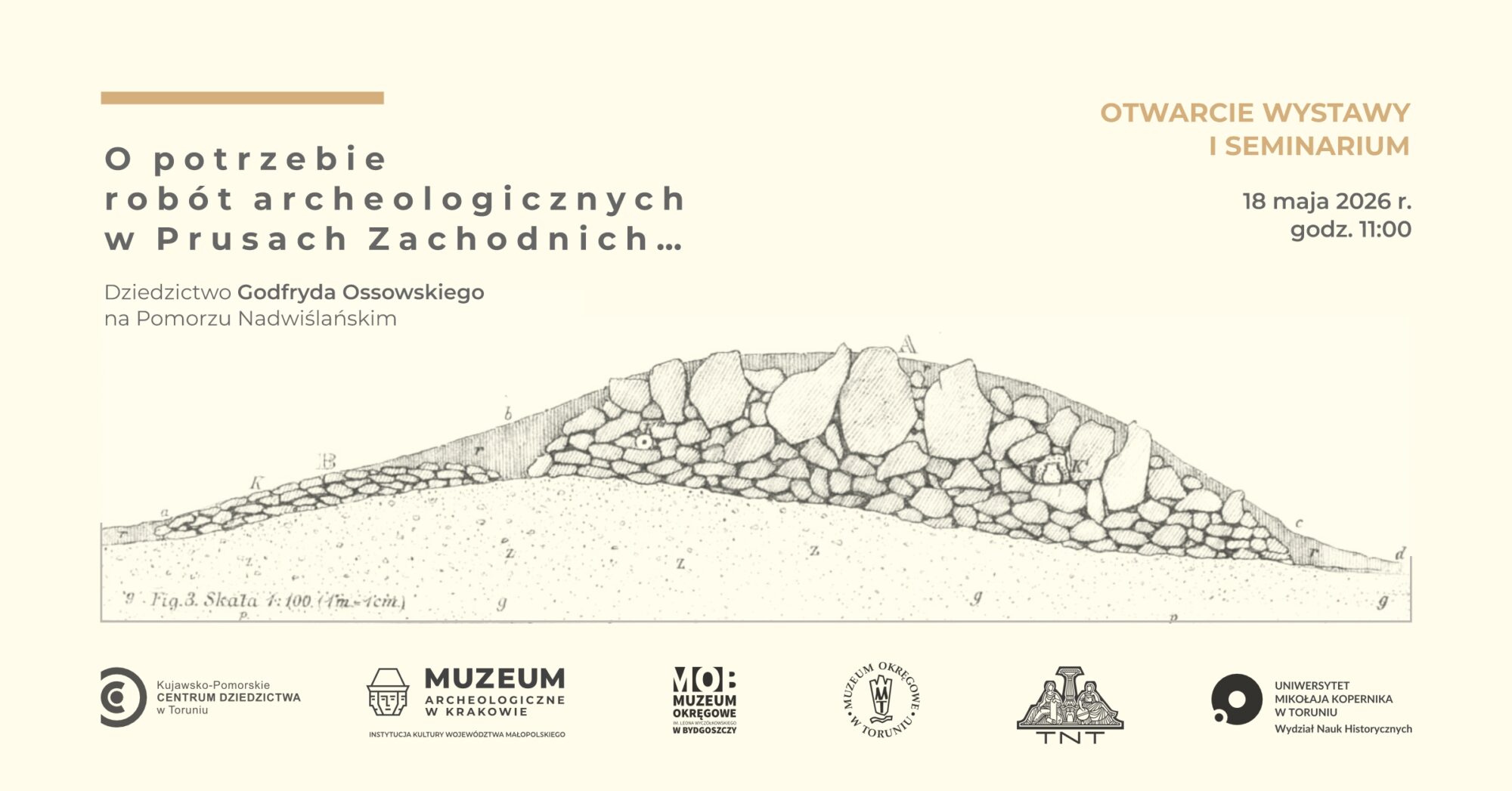 Grafika promująca seminarium o Godfrydzie Ossowskim