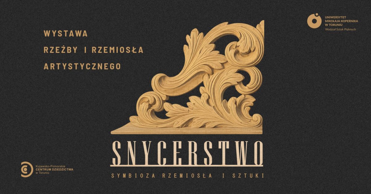 Grafika promująca wystawę snycerstwa