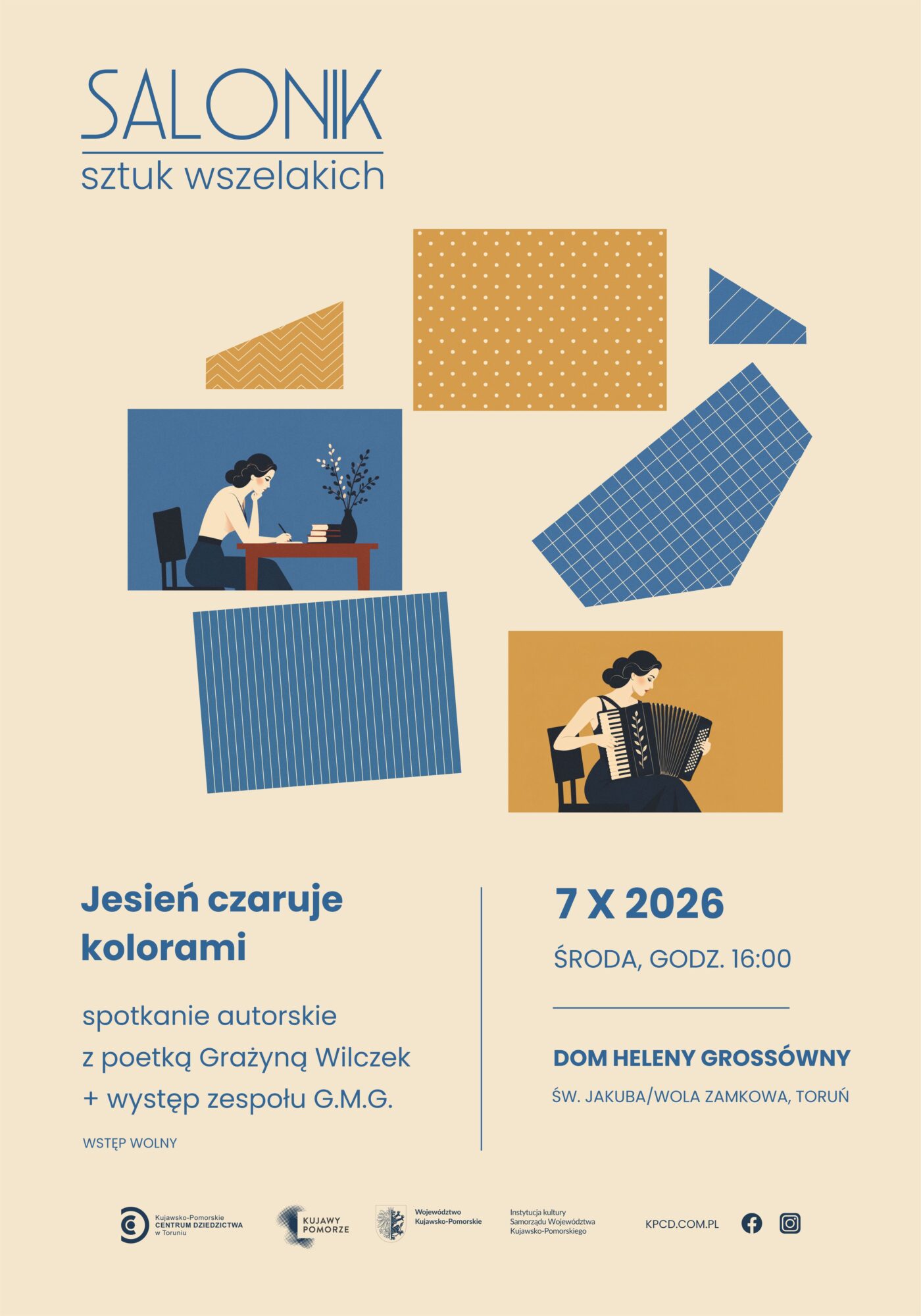 Grafika promująca wydarzenie z serii Salonik sztuk wszelakich
